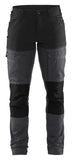 Blaklader Industrie/Service Dames Werkbroeken 71661845 stretch midden grijs-zwart(9699)