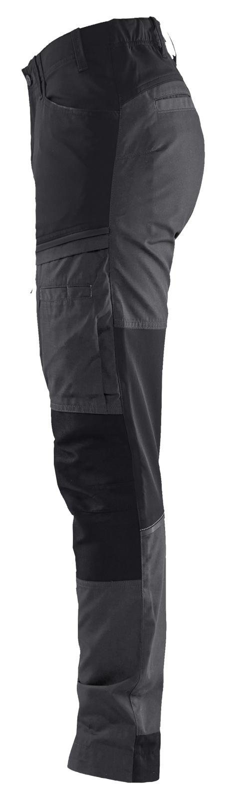 Blaklader Industrie/Service Dames Werkbroeken 71661845 stretch midden grijs-zwart(9699)