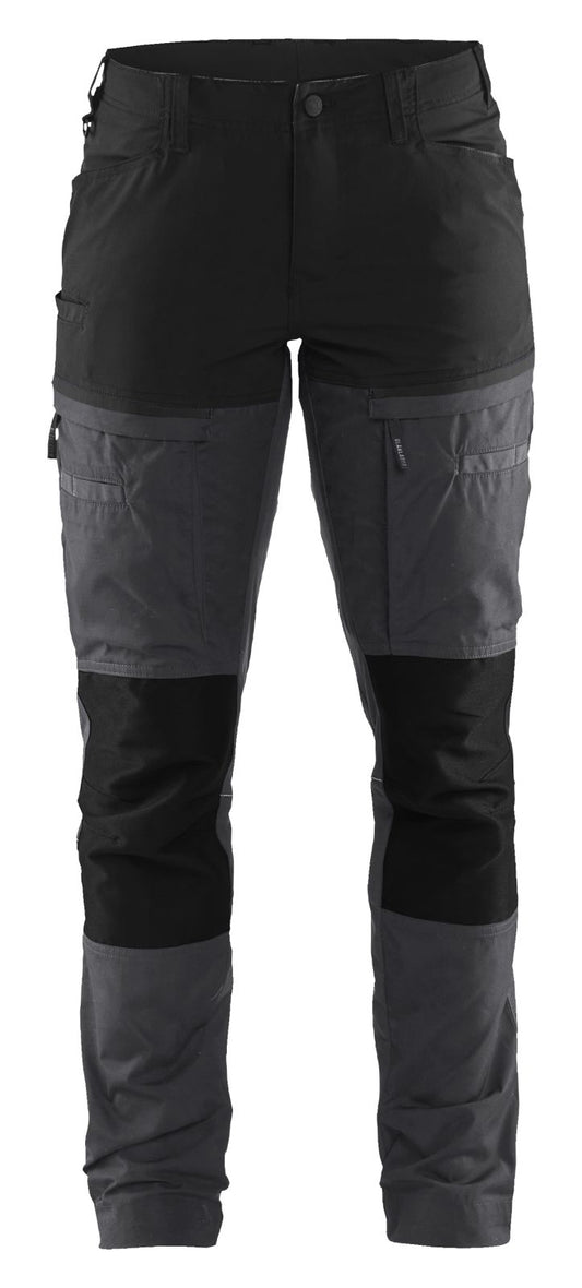 Blaklader Industrie/Service Stretch Dames Werkbroeken 71661845 midden grijs-zwart(9699)