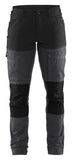 Blaklader Industrie/Service Stretch Dames Werkbroeken 71661845 midden grijs-zwart(9699)