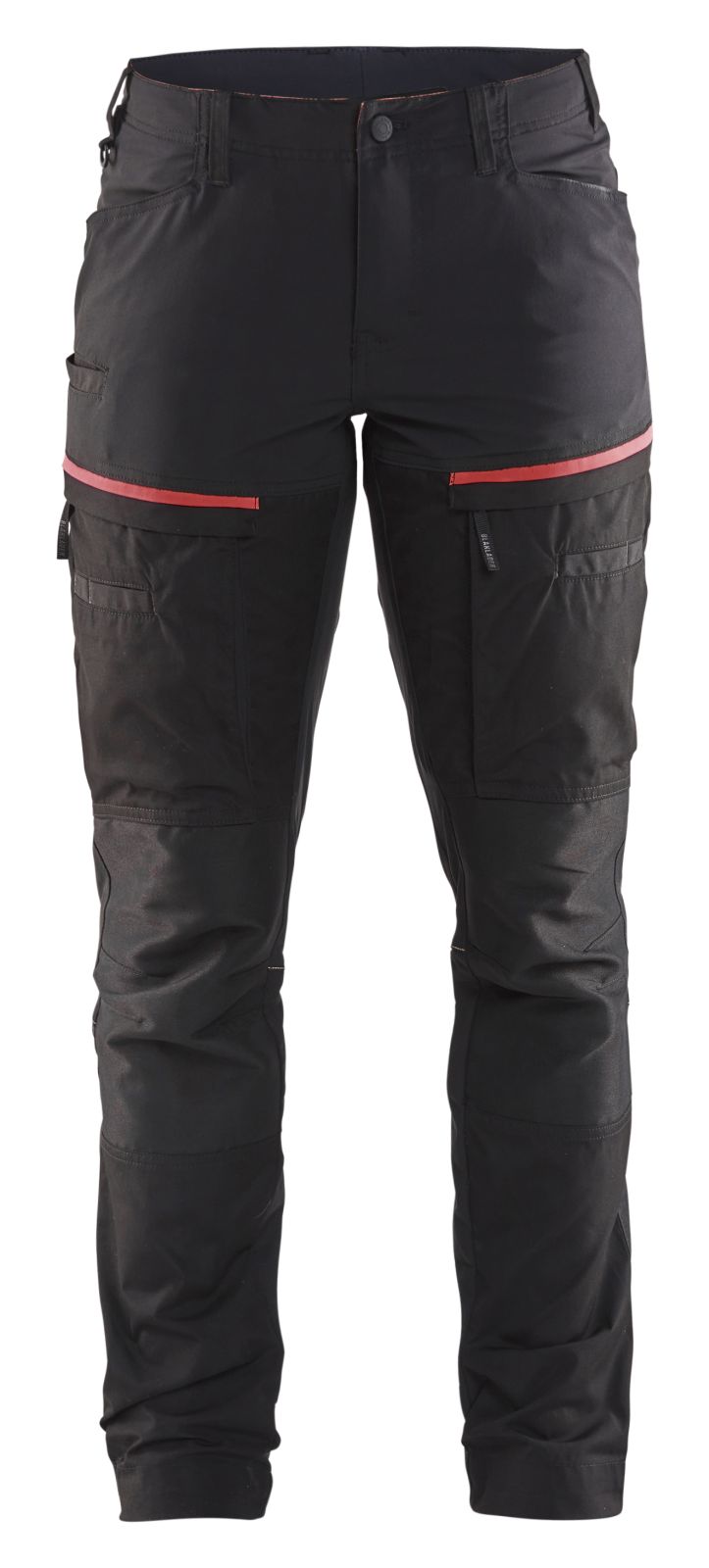 Blaklader Broeken 71661845 zwart-rood(9956)
