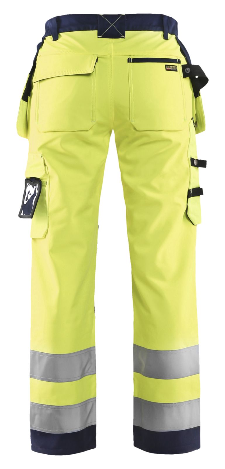 Blaklader High Vis Dames Werkbroeken 71672517 softshell fluo geel-marineblauw(3389)