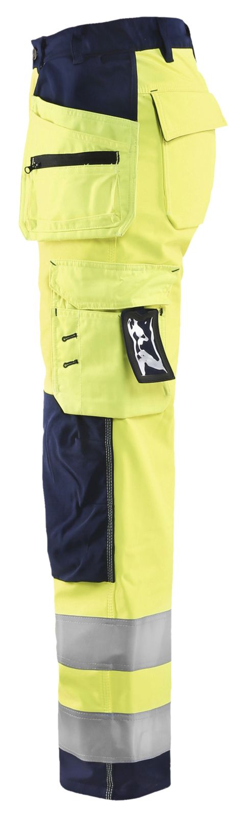 Blaklader High Vis Dames Werkbroeken 71672517 softshell fluo geel-marineblauw(3389)
