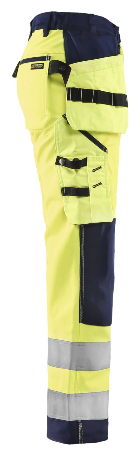 Blaklader High Vis Dames Werkbroeken 71672517 softshell fluo geel-marineblauw(3389)