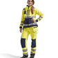 Blaklader High Vis Dames Werkbroeken 71672517 softshell fluo geel-marineblauw(3389)
