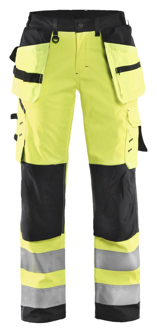 Blaklader High Vis Dames Werkbroeken 71672517 softshell fluo geel-zwart(3399)
