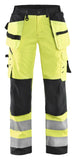 Blaklader High Vis Dames Werkbroeken 71672517 softshell fluo geel-zwart(3399)