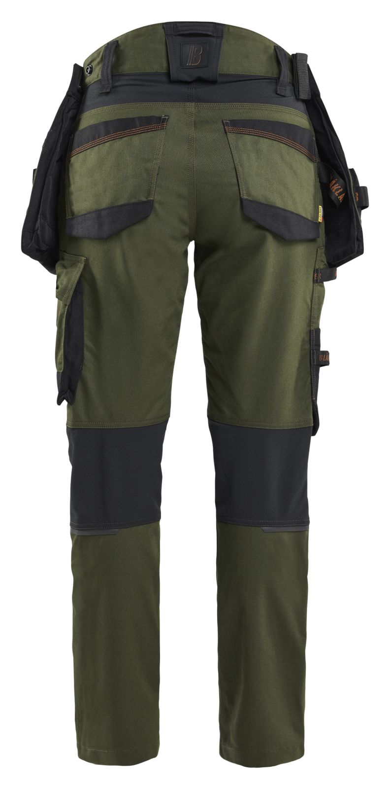 Blaklader Dames Striker Werkbroeken 71701149 dames 4-weg stretch woudgroen-roestbruin(4240)