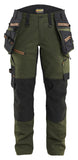 Blaklader Dames Striker Werkbroeken 71701149 dames 4-weg stretch woudgroen-roestbruin(4240)
