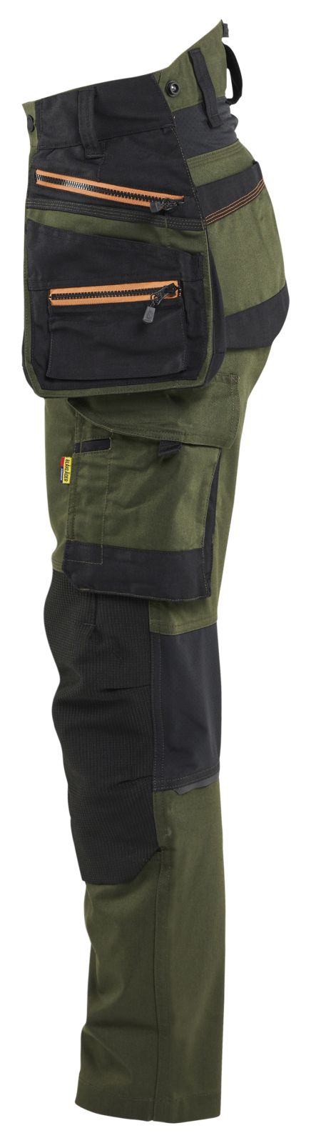 Blaklader Dames Striker Werkbroeken 71701149 dames 4-weg stretch woudgroen-roestbruin(4240)