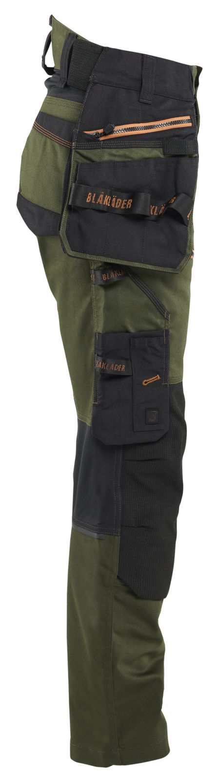 Blaklader Dames Striker Werkbroeken 71701149 dames 4-weg stretch woudgroen-roestbruin(4240)