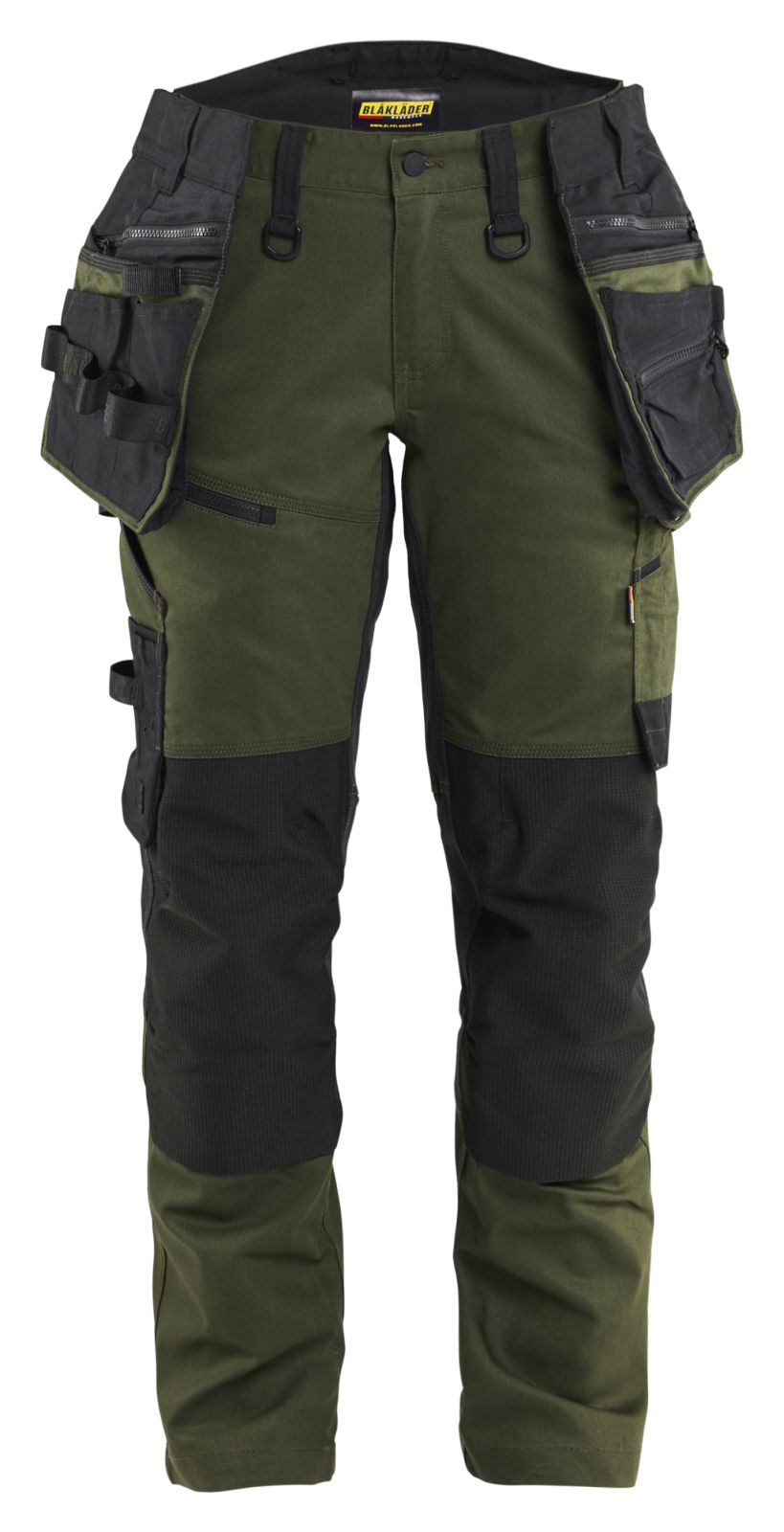 Blaklader Dames Striker Werkbroeken 71701149 dames 4-weg stretch donker herfstgroen-zwart(4298)
