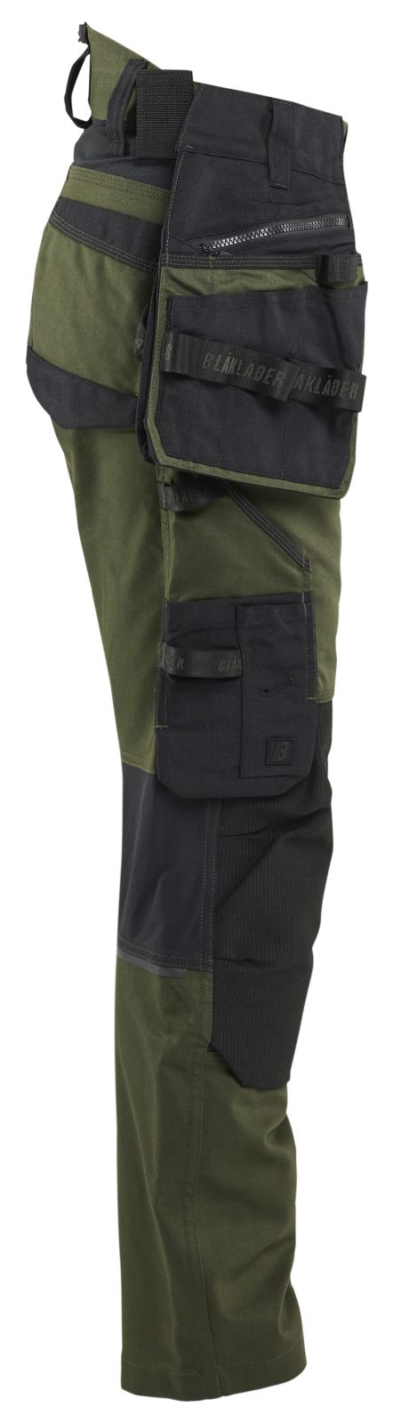 Blaklader Dames Striker Werkbroeken 71701149 dames 4-weg stretch donker herfstgroen-zwart(4298)
