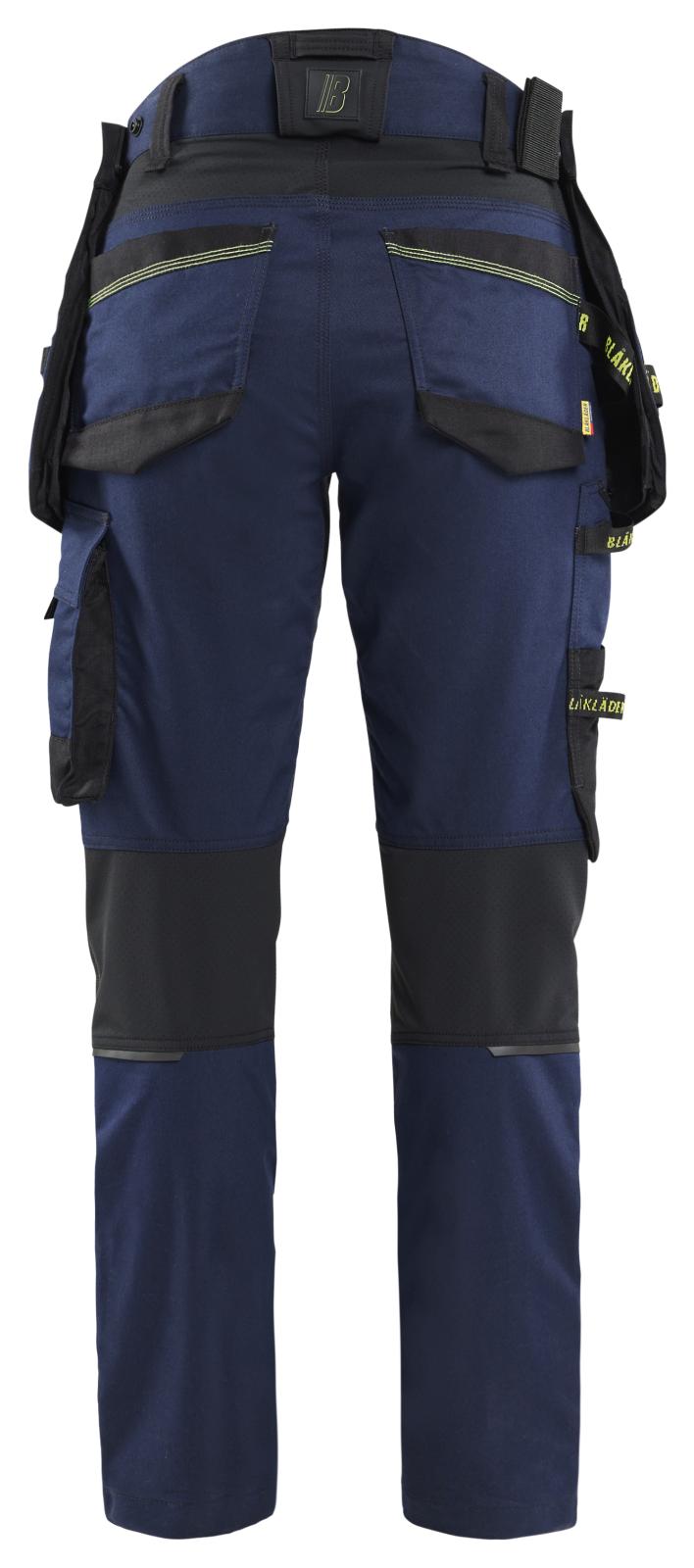 Blaklader Dames Striker Werkbroek 71701149 stretch donker marineblauw-fluo geel(8633)