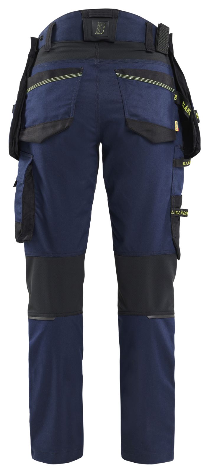 Blaklader Dames Striker Werkbroek 71701149 stretch donker marineblauw-fluo geel(8633)