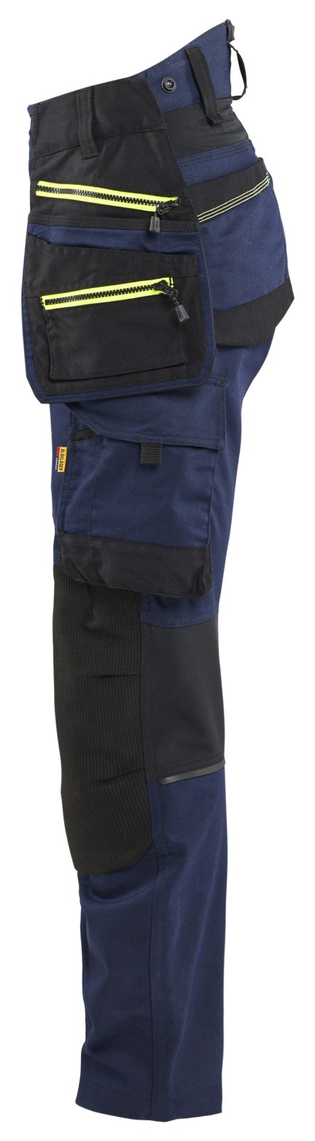 Blaklader Dames Striker Werkbroek 71701149 stretch donker marineblauw-fluo geel(8633)