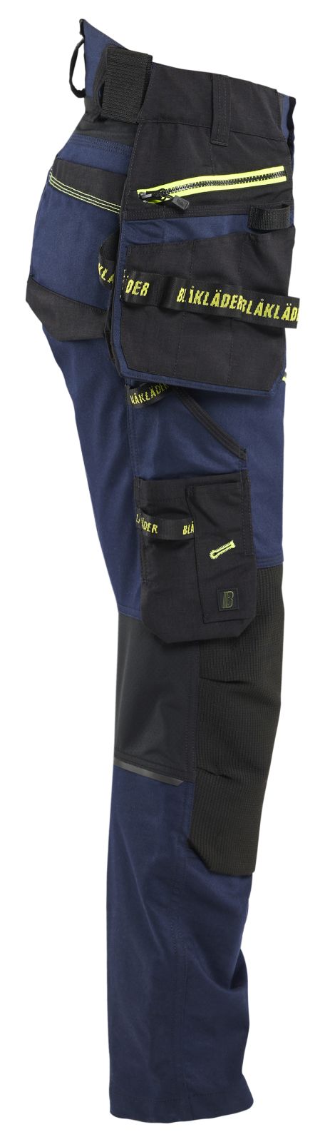 Blaklader Dames Striker Werkbroek 71701149 stretch donker marineblauw-fluo geel(8633)