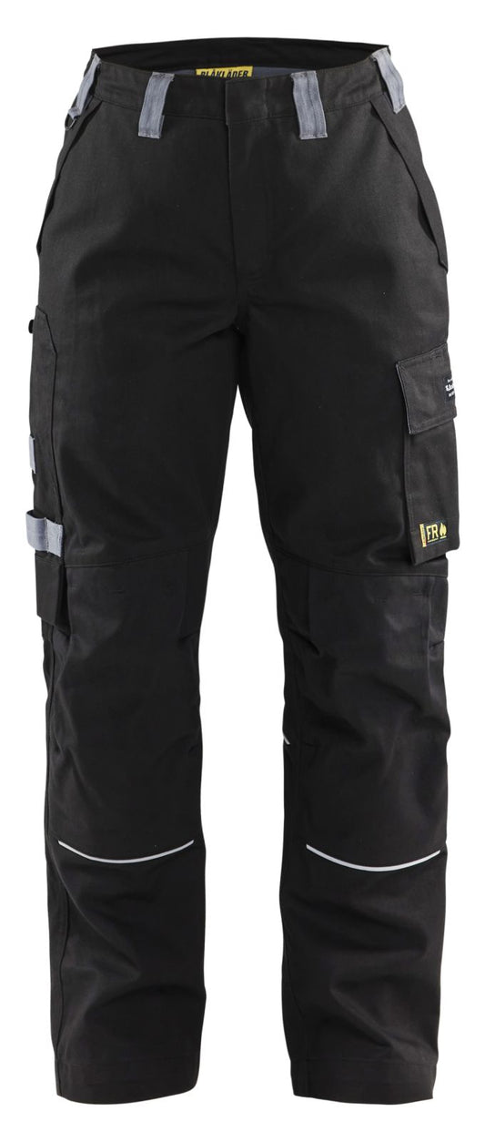 Blaklader Vlamvertragend Werkbroeken 71731516 dames zwart-grijs(9994)