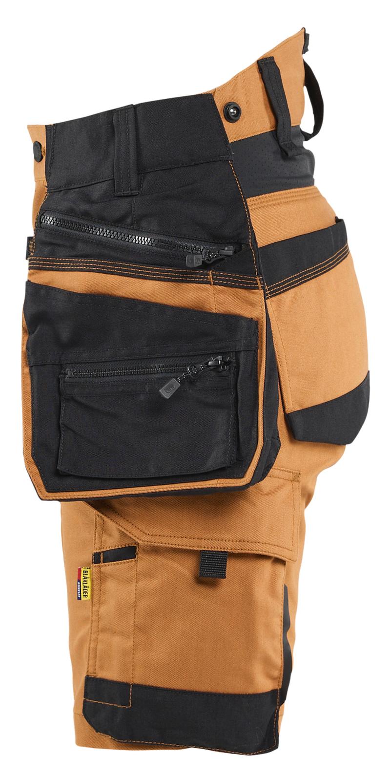Blaklader Dames Striker Short 71751149 2-weg stretch afneembare gereedschapszakken roest-zwart(4099)