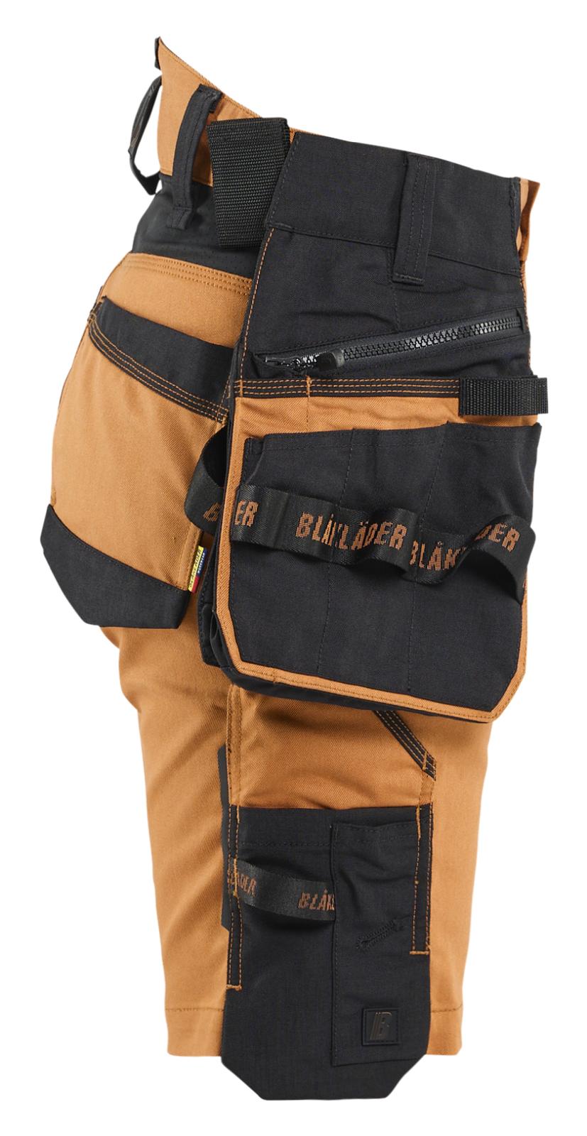 Blaklader Dames Striker Short 71751149 2-weg stretch afneembare gereedschapszakken roest-zwart(4099)