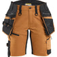 Blaklader Dames Striker Short 71751149 2-weg stretch afneembare gereedschapszakken roest-zwart(4099)