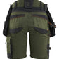 Blaklader Dames Striker Short 71751149 2-weg stretch afneembare gereedschapszakken woudgroen-roestbruin(4240)
