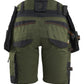 Blaklader Dames Striker Short 71751149 2-weg stretch afneembare gereedschapszakken woudgroen-roestbruin(4240)
