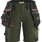 Blaklader Dames Striker Short 71751149 2-weg stretch afneembare gereedschapszakken woudgroen-roestbruin(4240)