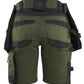 Blaklader Dames Striker Short 71751149 2-weg stretch afneembare gereedschapszakken donker herfstgroen-zwart(4298)