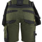 Blaklader Dames Striker Short 71751149 2-weg stretch afneembare gereedschapszakken donker herfstgroen-zwart(4298)
