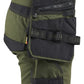 Blaklader Dames Striker Short 71751149 2-weg stretch afneembare gereedschapszakken donker herfstgroen-zwart(4298)