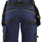 Blaklader Dames Striker Shorts 71751149 stretch afneembare gereedschapszakken donker marineblauw-fluo geel(8633)