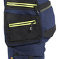 Blaklader Dames Striker Shorts 71751149 stretch afneembare gereedschapszakken donker marineblauw-fluo geel(8633)
