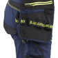 Blaklader Dames Striker Shorts 71751149 stretch afneembare gereedschapszakken donker marineblauw-fluo geel(8633)
