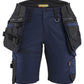 Blaklader Dames Striker Short 71751149 2-weg stretch afneembare gereedschapszakken donker marineblauw-zwart(8699)