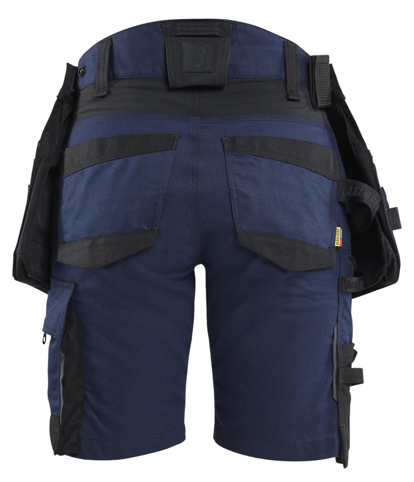 Blaklader Dames Striker Short 71751149 2-weg stretch afneembare gereedschapszakken donker marineblauw-zwart(8699)