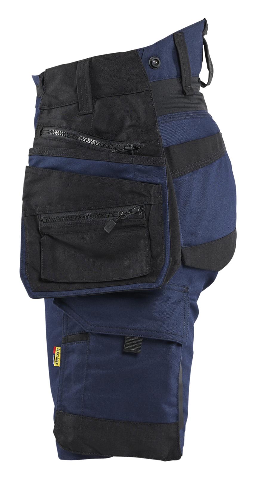 Blaklader Dames Striker Short 71751149 2-weg stretch afneembare gereedschapszakken donker marineblauw-zwart(8699)