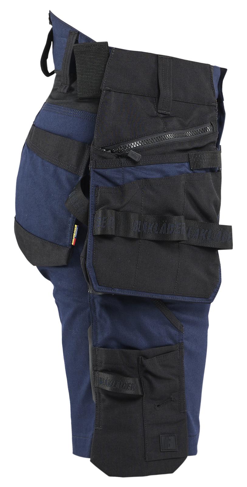 Blaklader Dames Striker Short 71751149 2-weg stretch afneembare gereedschapszakken donker marineblauw-zwart(8699)