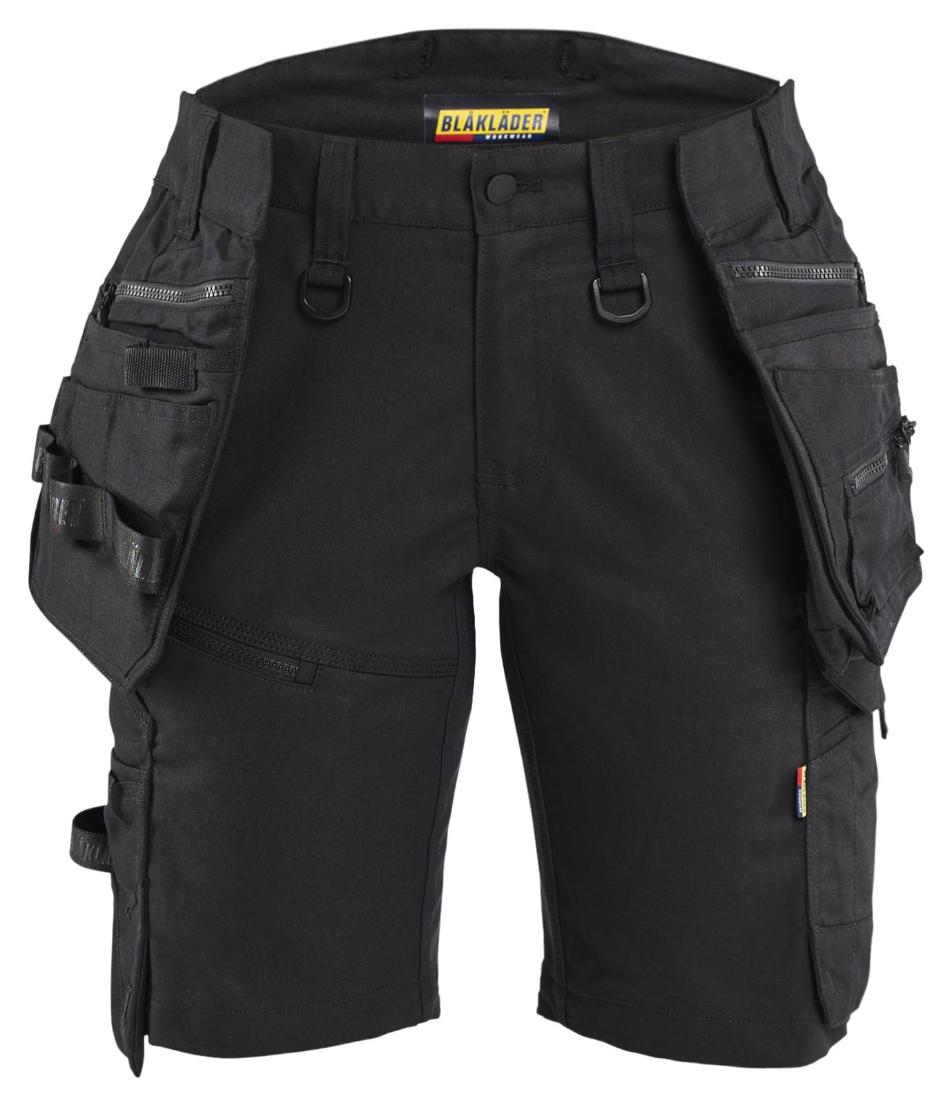 Blaklader Dames Striker Short 71751149 2-weg stretch afneembare gereedschapszakken zwart(9999)