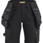 Blaklader Dames Striker Short 71751149 2-weg stretch afneembare gereedschapszakken zwart(9999)