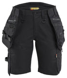 Blaklader Dames Striker Short 71751149 2-weg stretch afneembare gereedschapszakken zwart(9999)