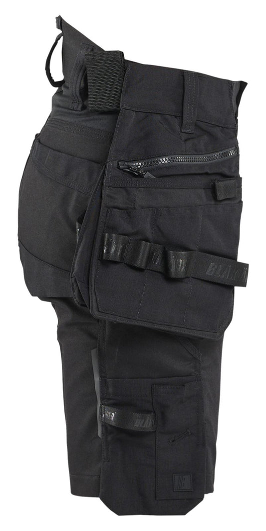 Blaklader Dames Striker Short 71751149 2-weg stretch afneembare gereedschapszakken zwart(9999)