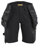 Blaklader Dames Striker Short 71751149 2-weg stretch afneembare gereedschapszakken zwart(9999)