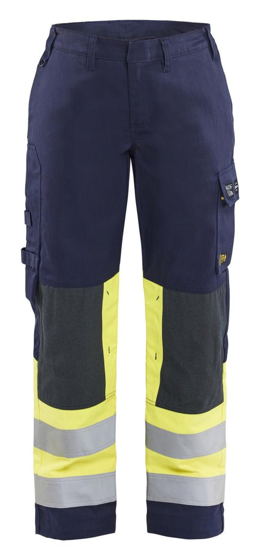 Blaklader Werkbroeken 71811514 marineblauw-fluo geel(8933)
