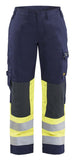 Blaklader Werkbroeken 71811514 marineblauw-fluo geel(8933)