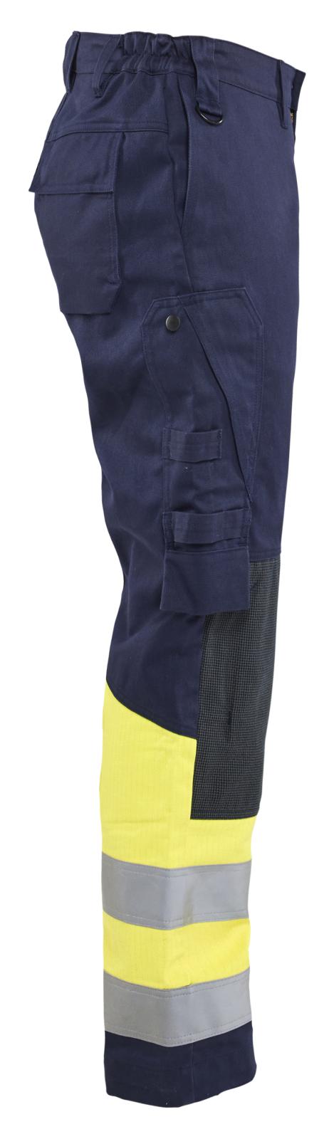 Blaklader Werkbroeken 71811514 marineblauw-fluo geel(8933)