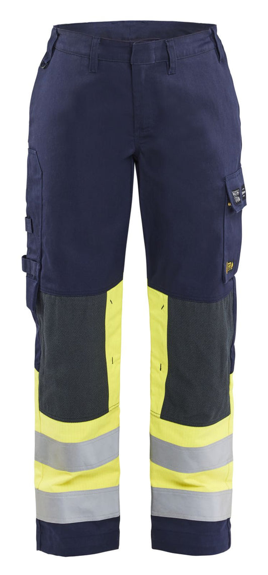 Blaklader Werkbroeken 71811514 marineblauw-fluo geel(8933)