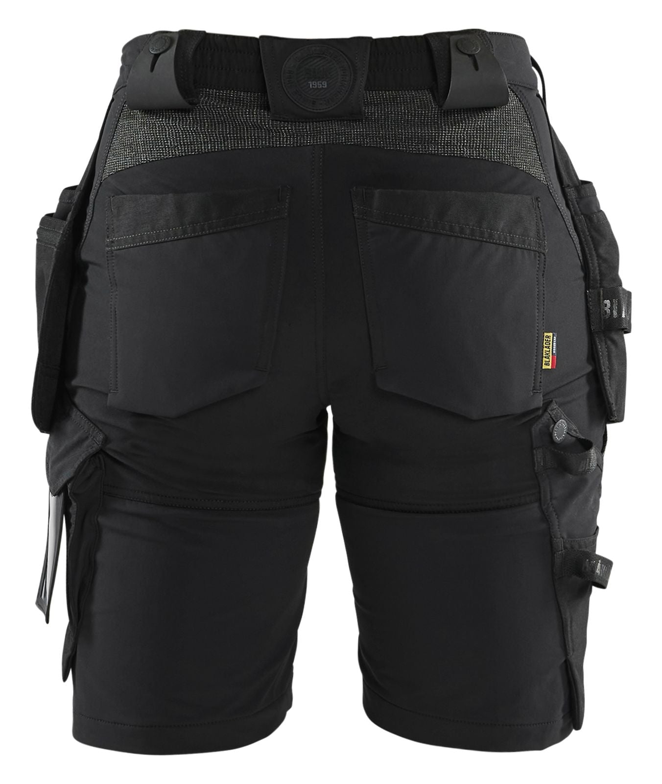 Blaklader Stretch shorts 71831645 dames zwart-donkergrijs(9998)