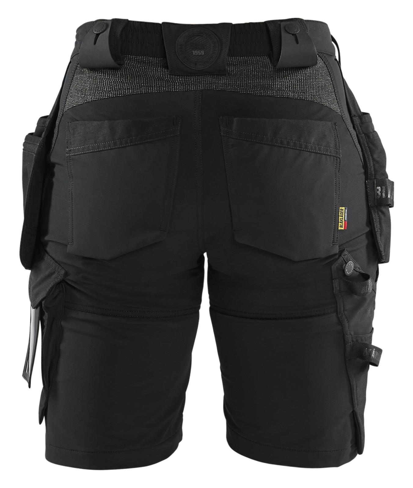 Blaklader Stretch shorts 71831645 dames zwart-donkergrijs(9998)