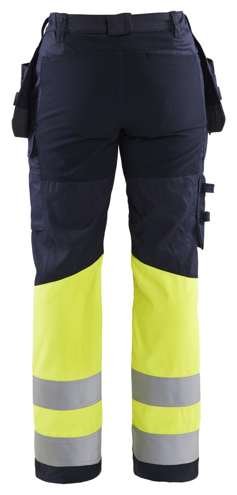 Blaklader Multinorm Werkbroeken 71851512 dames inherent marineblauw-fluo geel(8933)